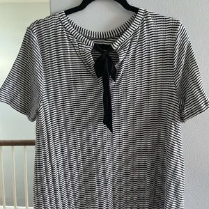 Loft Tie-back Textured T-shirt Dress